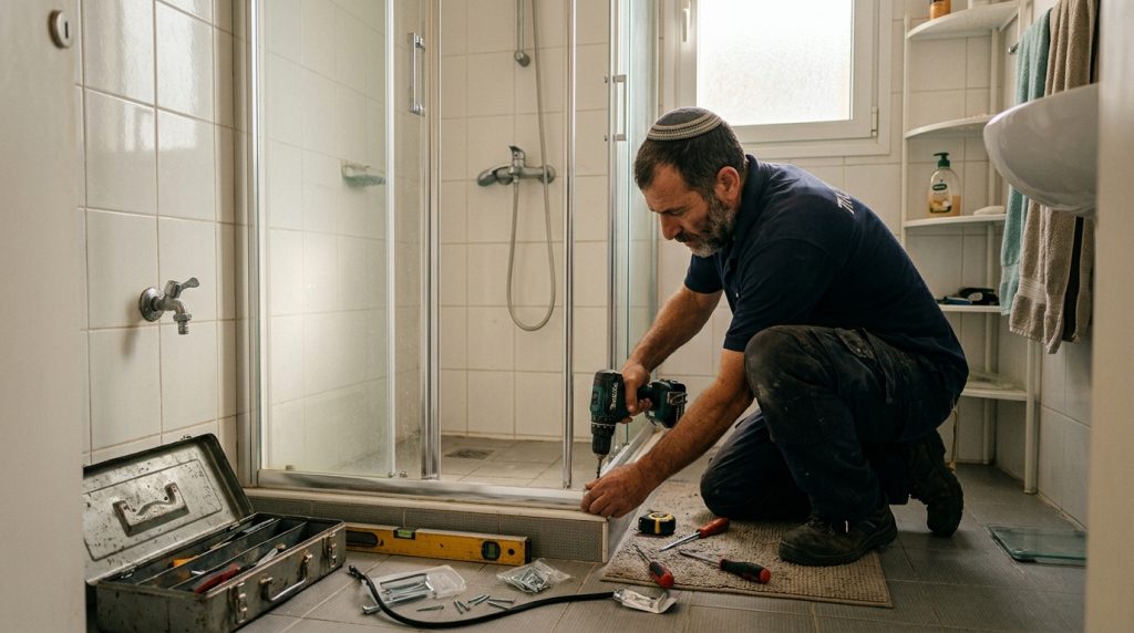Installation d'une douche de salle de bain