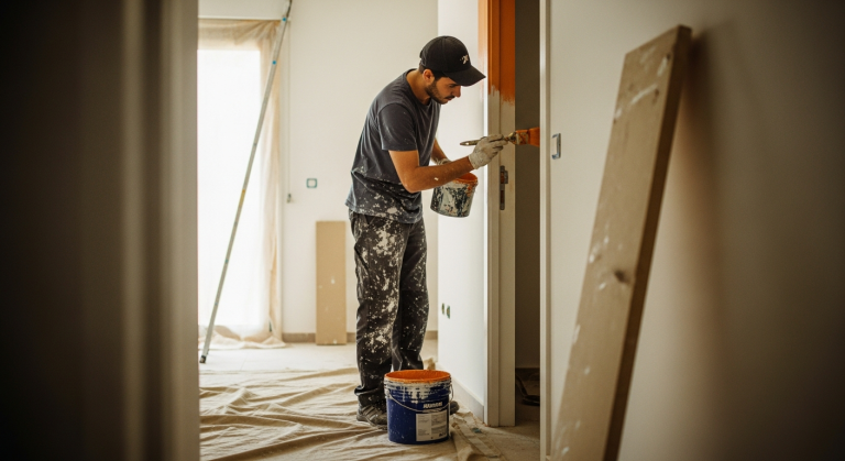 Painting a dimension transom